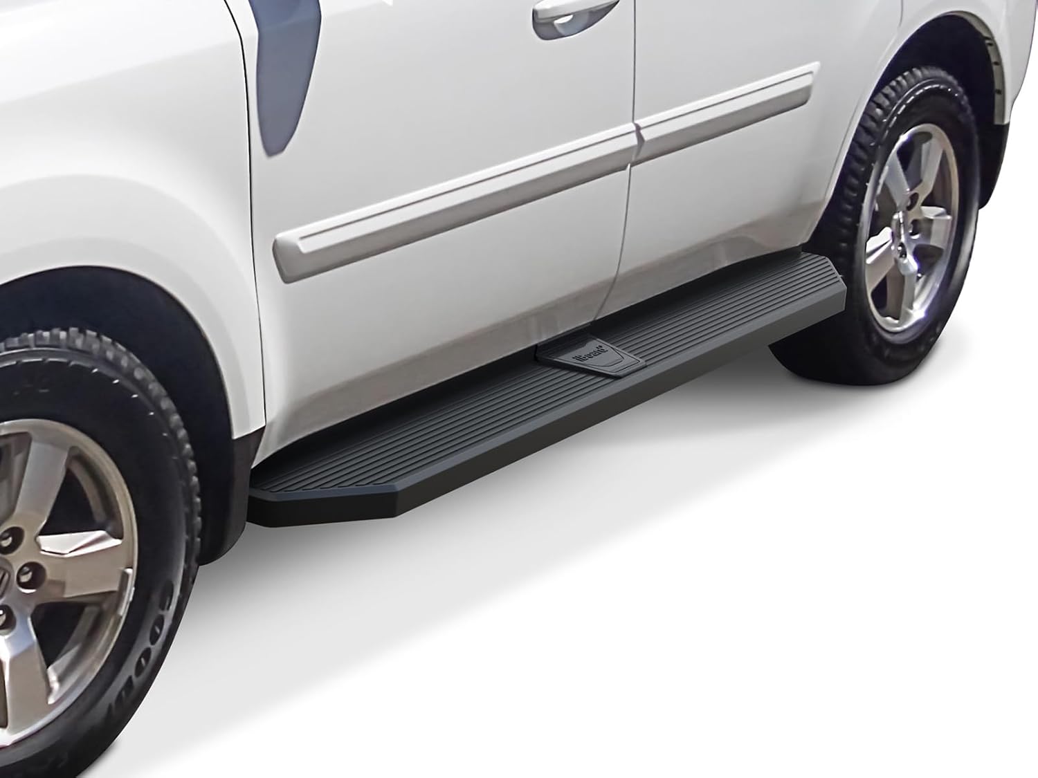 APS Black Stainless Steel Running Boards Style Compatible with Honda Pilot 2009-2015 & Acura MDX 2009-2013 (Side Steps Side Bars) 6in Wide