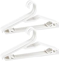 Vista 13 de Perchas de Ropa Rosas de 16", Paquete de 40 Perchas de Plástico con Recubrimiento Transparente para Armario de Adultos, Bling Ganchos de Ropa