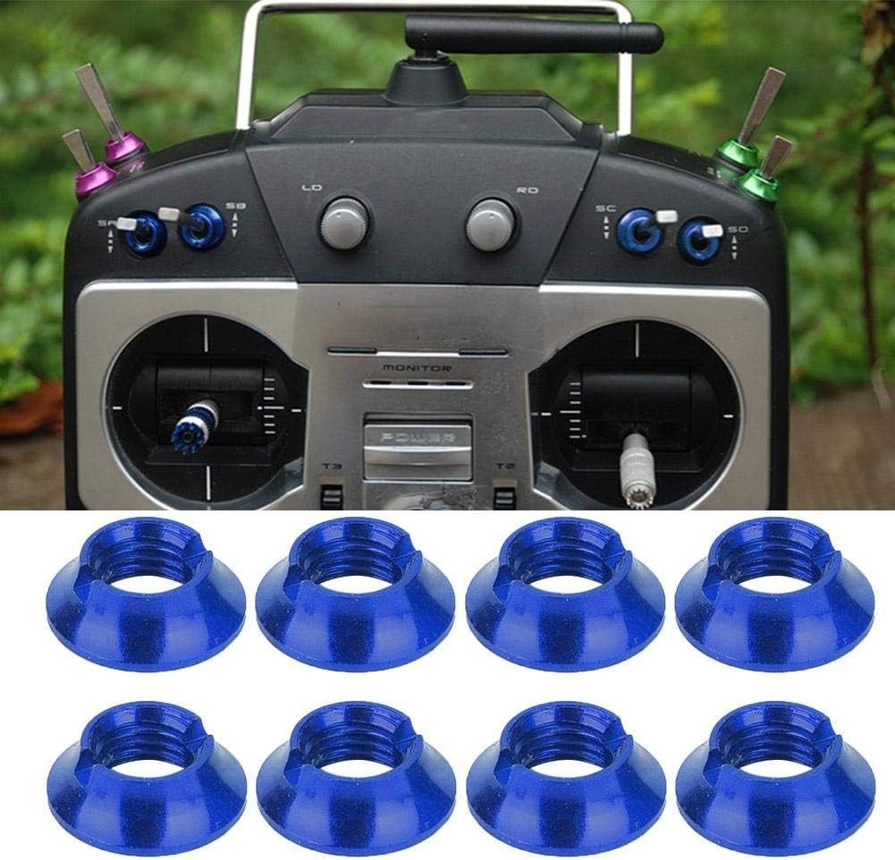 RC Transmitter Gear Switch Lock Nuts, Aluminum Spare Parts, RC Vehicle Accessories for Hobbyists and Enthusiasts in Racing, Flying, Off-Roading(Dark Blue)