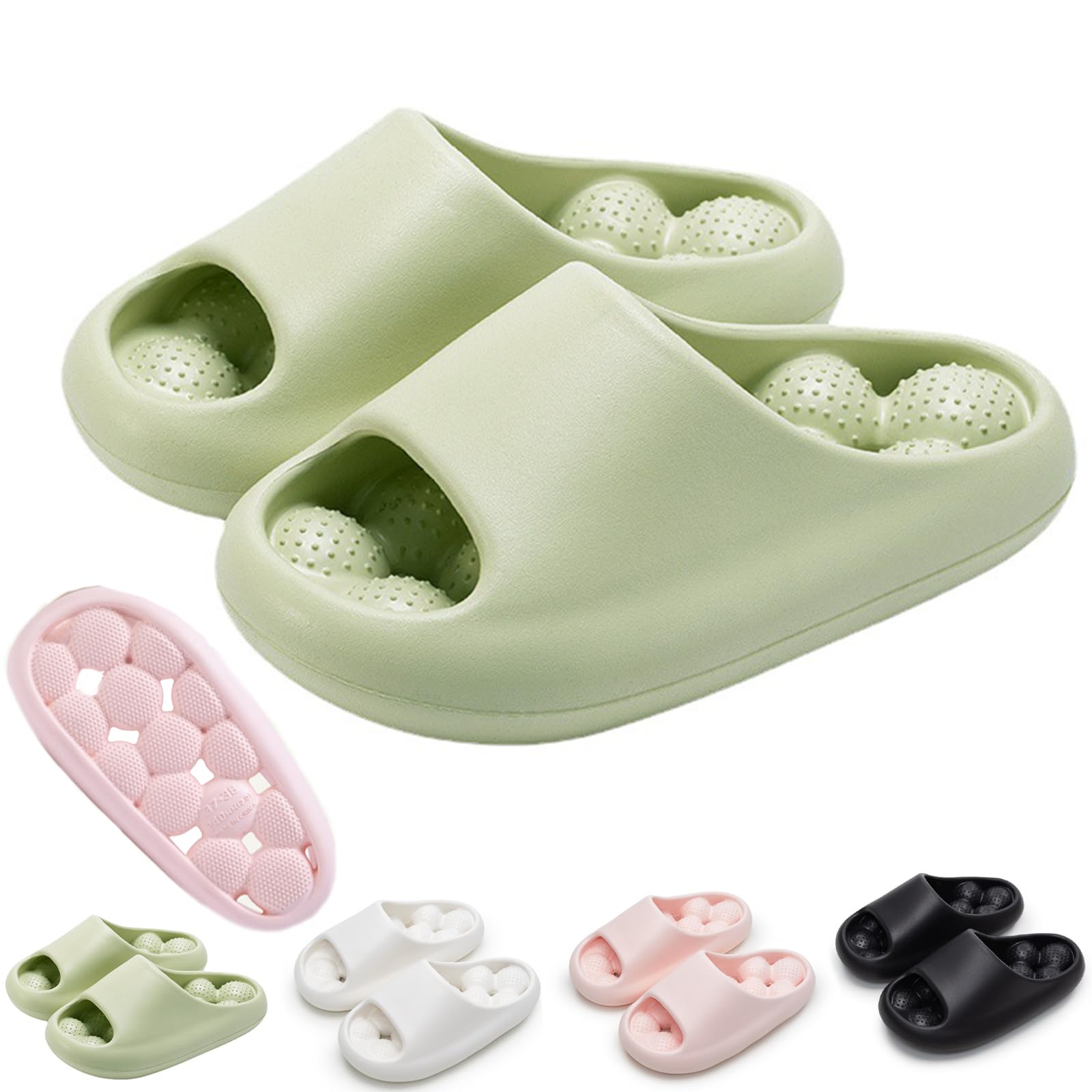 WUPKL Women's Bubble Slippers, Massage Bubble Slides Bath Slippers Funny Spa Slippers Pillow Sandals Breathe Slipper