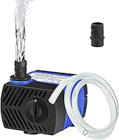 Aquaneat 80 GPH Mini Submersible Fountain Pump with 3.3ft Tubing - Quiet for Aquariums, Fish Tanks, Pet Fountains, Hydroponics & Ponds