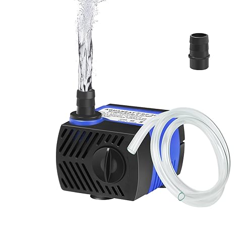 AQUANEAT Small Fountain Pump, 80 GPH Mini Submersible Water Pump