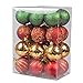 KI Store 2.36-Inch Shatterproof Christmas Tree Decoration Ball Set, Gray and White
