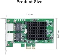 Vista 4 de 10Gtek Adaptador de Red Convergente Gigabit Ethernet 10/100/1000Mbps (NIC) con Chip Intel 82576, Tarjeta de Red Ethernet PCI Express, Puertos RJ45 X1
