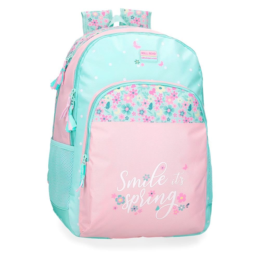 ROLL ROAD Spring Dream Mochila Escolar Multicolor 33x44x17 cms Poliéster