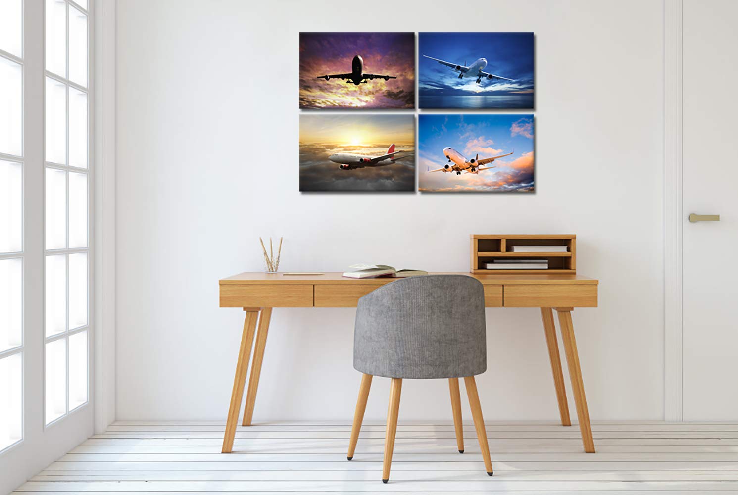 Amazon.com: Artsbay Airplane Wall Art Blue Sky Paintings Pictures
