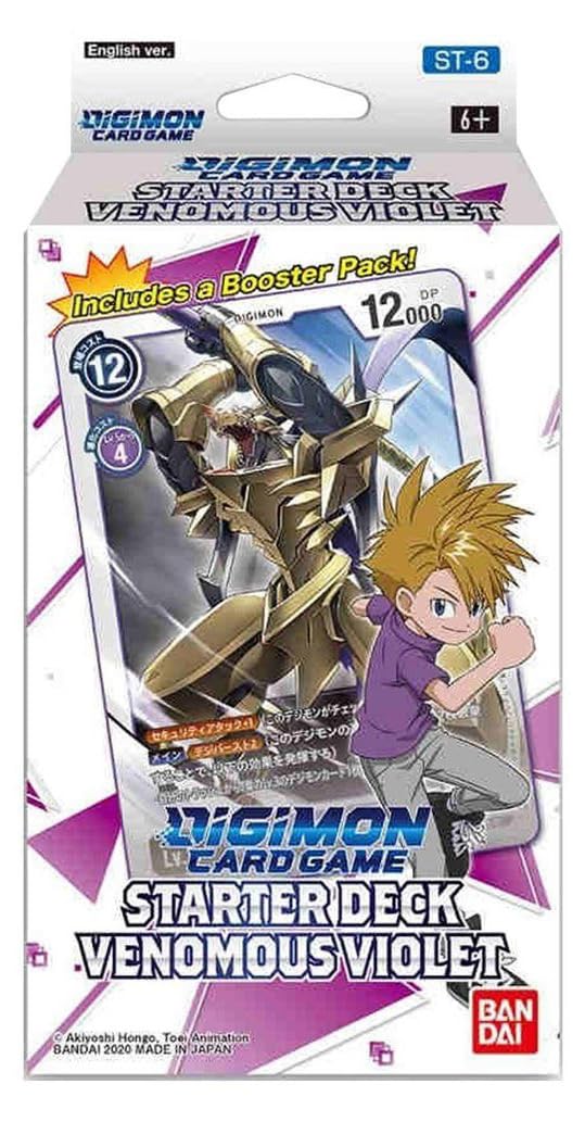 digimon card game starter deck venomous violet Amazon.com: Bandai Digimon Card Game - Starter Deck Display Venomous Violet  ST-6 (6 Decks)
