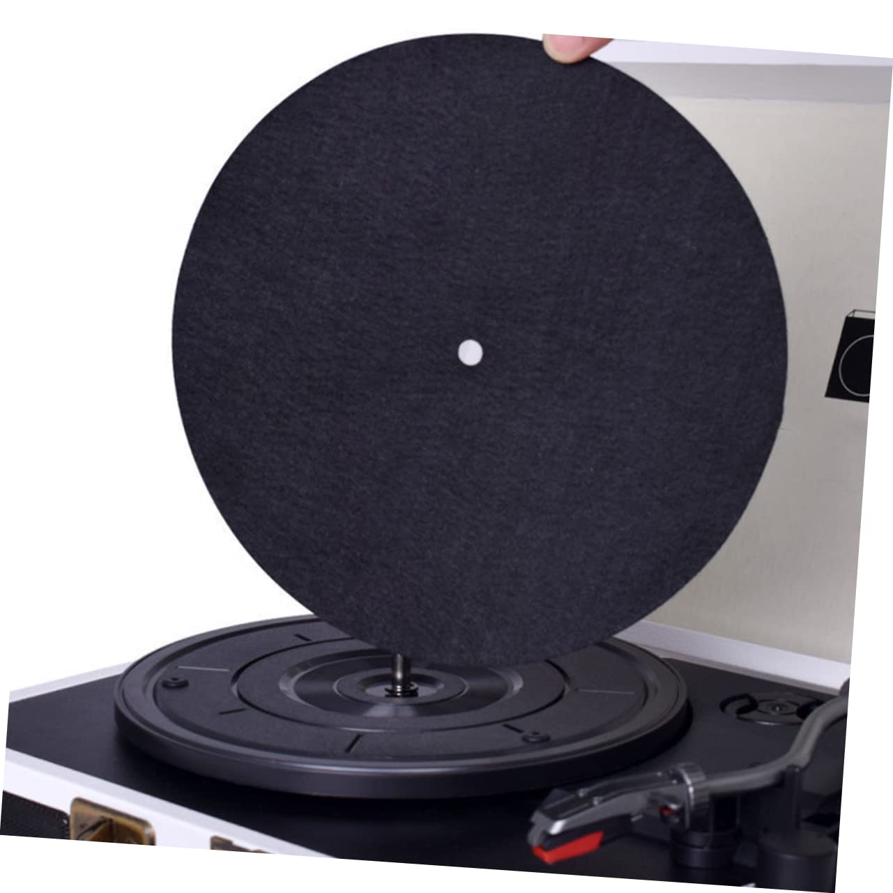 Levemolo Protective Record Pads 2pcs Felt Vinyl Record Mats Record Pad Turntable Slipmats Disc m