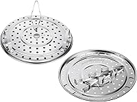 Vista 7 de DS. DISTINCTIVE STYLE Estante de vapor de acero inoxidable 304, bandeja de vapor con patas extraíbles para olla a presión instantánea, cesta