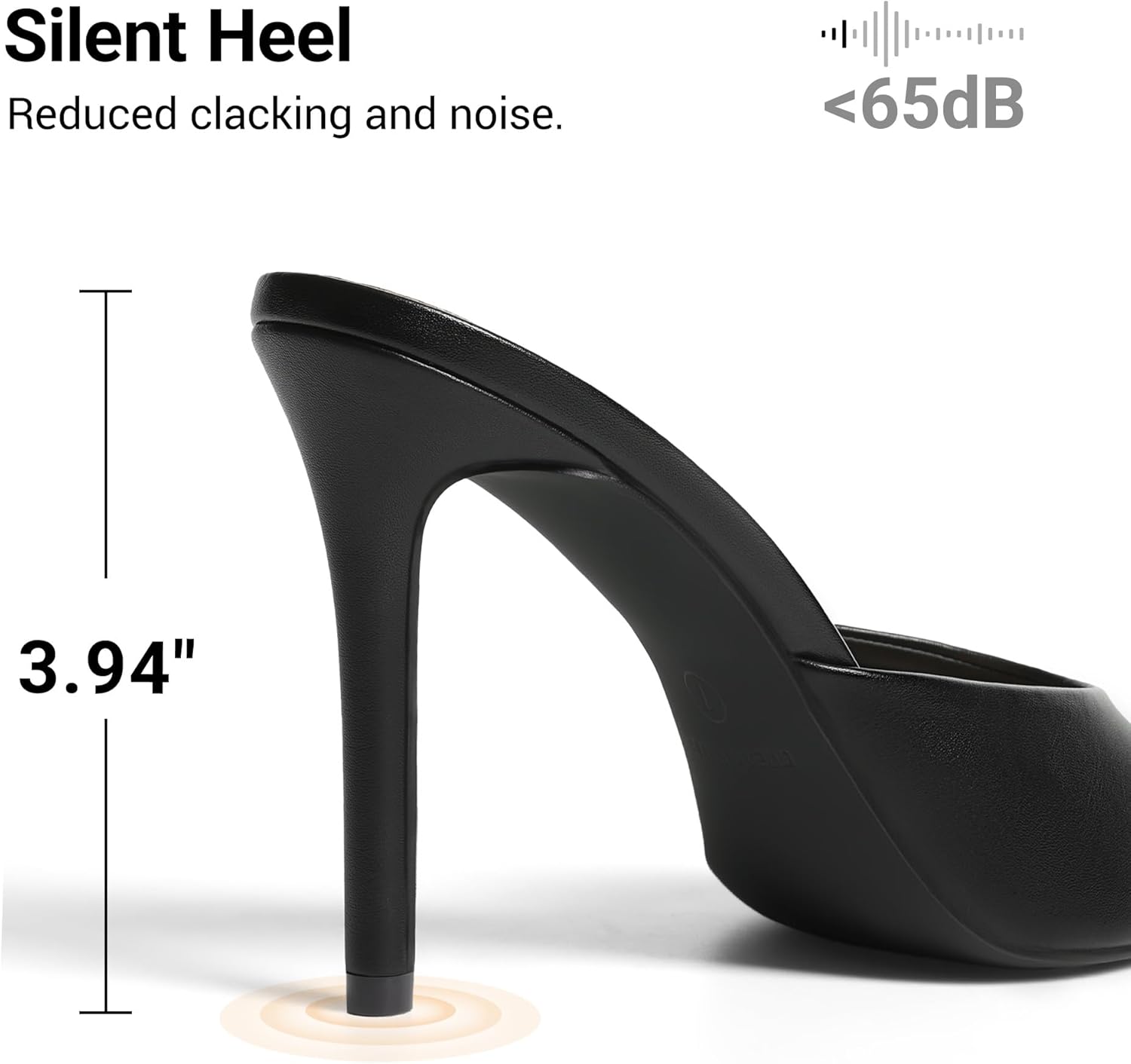 DREAM PAIRS Mule Heels for Women High Heels Stiletto Open Round Peep Toe Mules Sandals Slip on Dress Shoes Sexy Heeled for Party Dressy Prom Wedding - Image 7