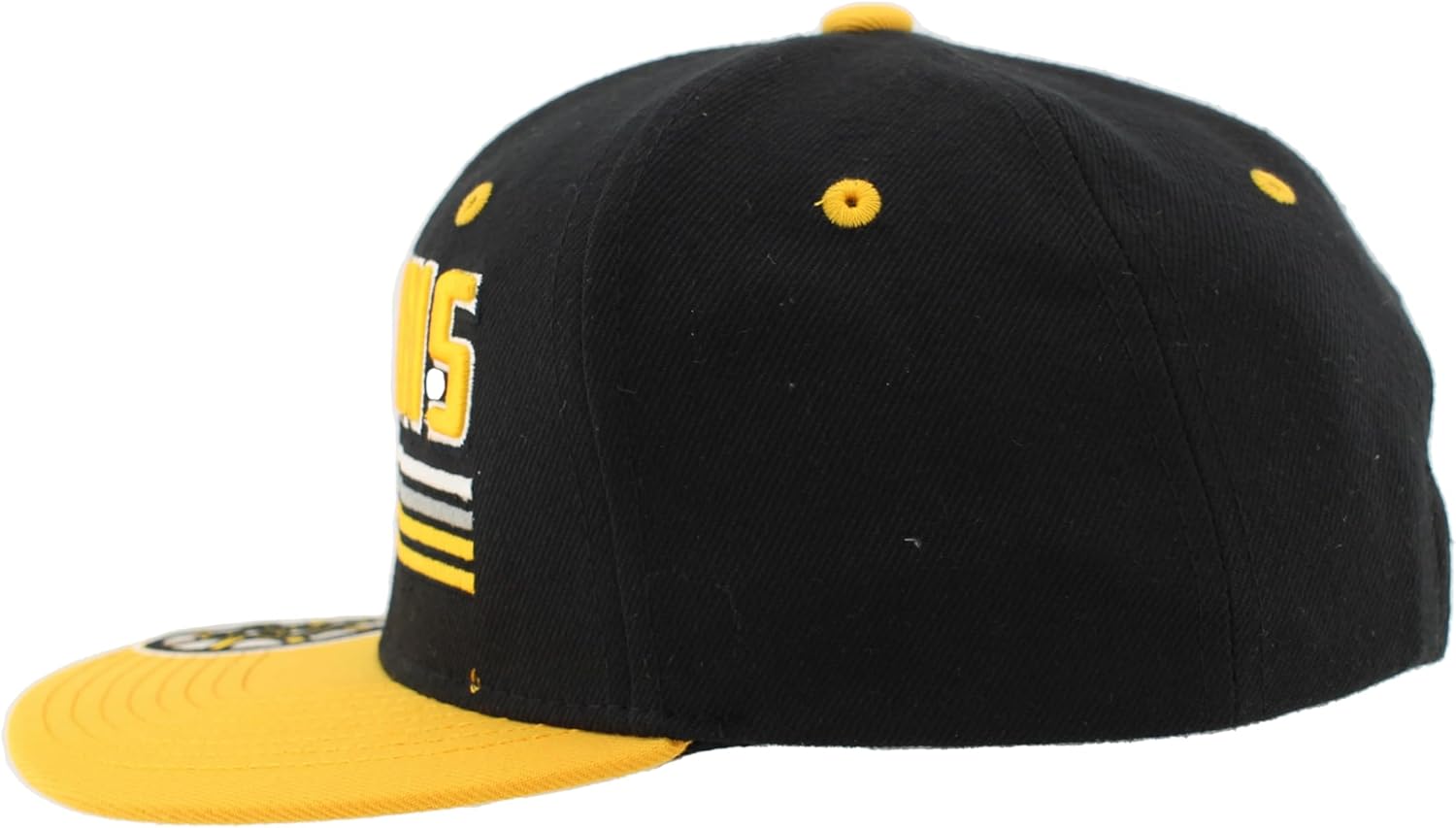 Boston Bruins NHL Officially Licensed Youth Adjustable Snapback Hat Flat Bill Z11 Pitch