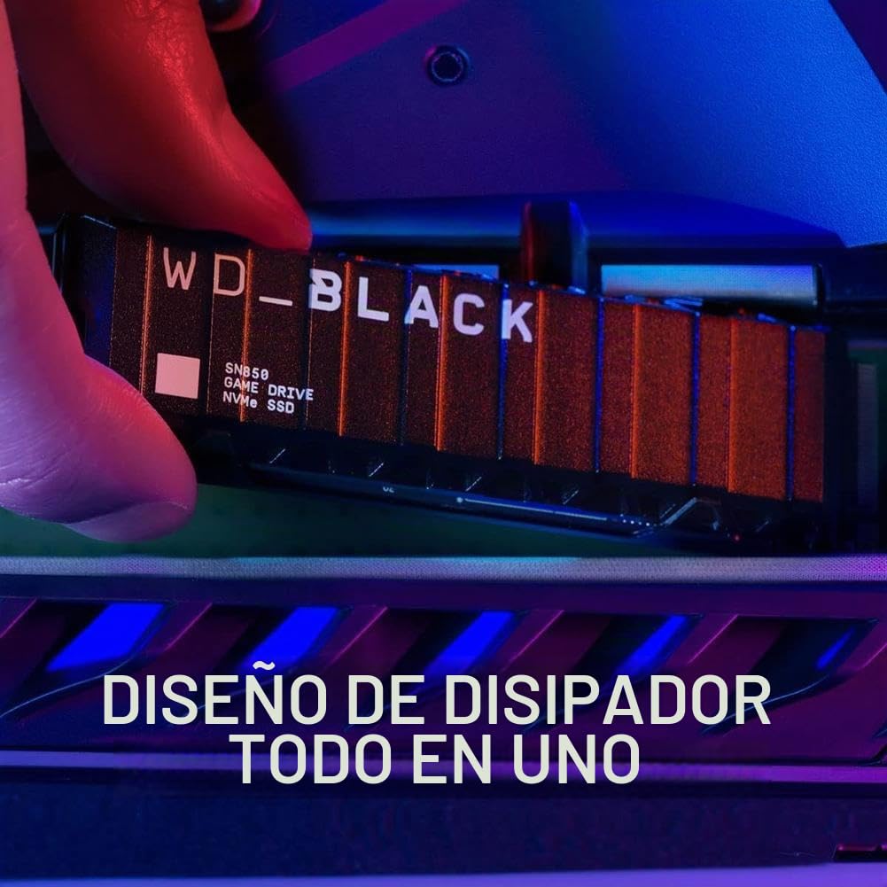 WD_Black SN850 1TB NVMe SSD - Licencia Oficial para Consolas PS5