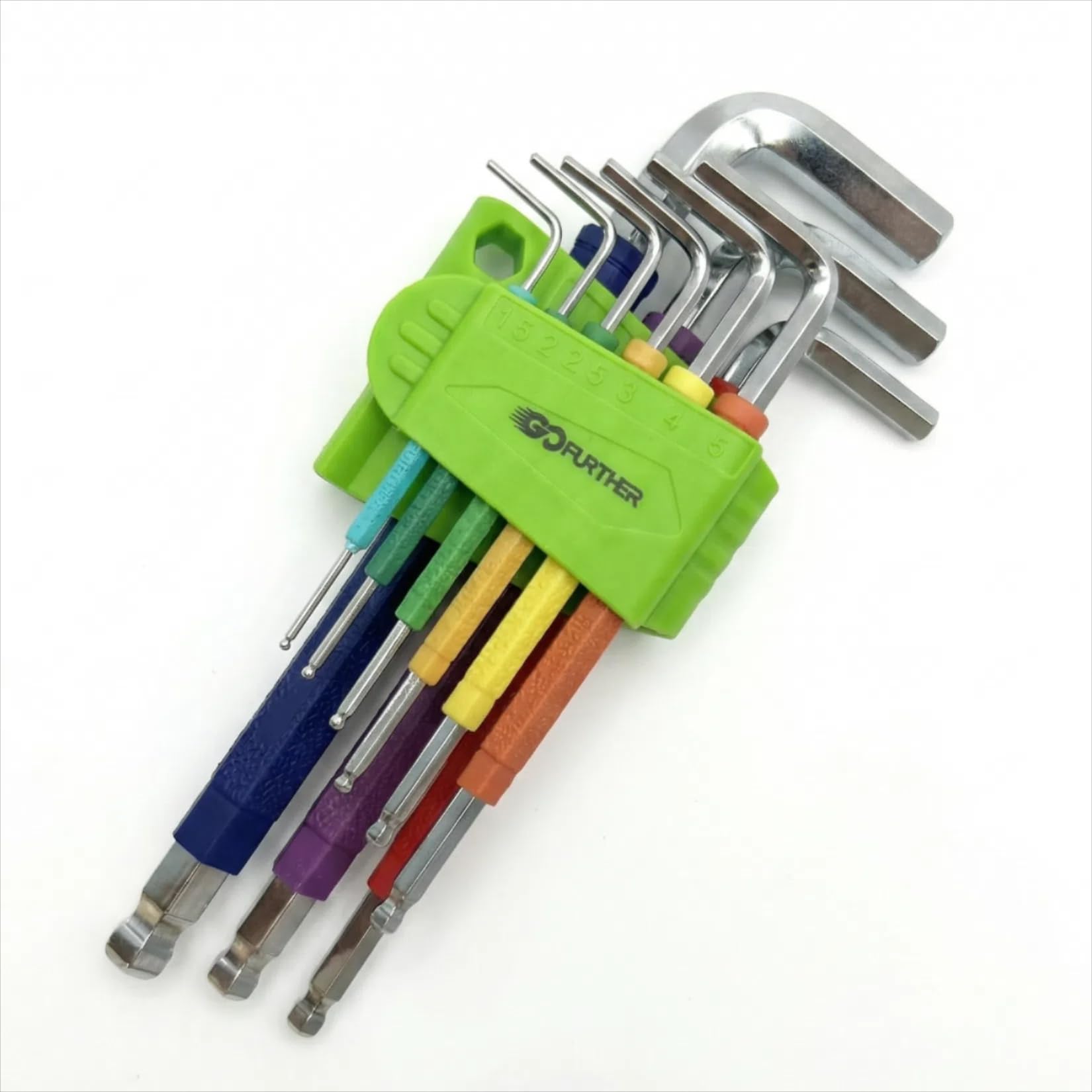 Uni-Fine 9Pcs 1.5-10 mm Allen Key Set, Professional Allen Keys with Ball Head, 9-Piece Hex Key Set for Bicycle