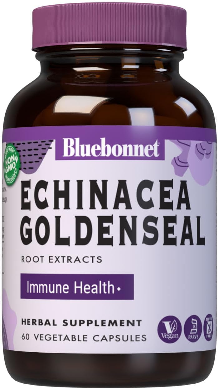 BlueBonnet Echinacea Goldenseal Root Extract Supplement, 60 Count