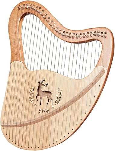 TSTS Lyre Harp Lyre Set de liras musicales pequeñas 21 27 cuerdas de caoba de madera maciza portátil Konghouqin instrumento musical regalo para