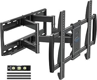 MOUNTUP TV Wall Mount Full Motion for Most 47"-90" Flat/Curved TVs, Swivel Tilt TV Mount for 65 70 75 80 82 85 inch TVs, TV Bracket for Max 24 inches Studs, Up to 154lbs, Max VESA 800x400 MU0015