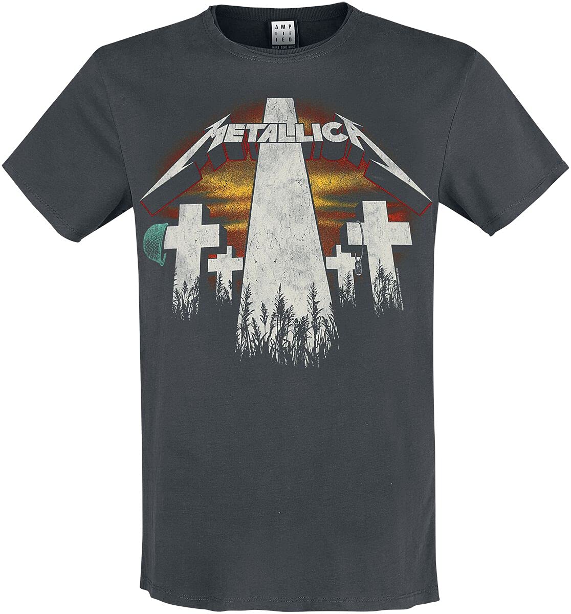 Metallica Amplified Collection - Master of Puppets Revamp Men T-Shirt Charcoal XL, 100% Cotton, Regular
