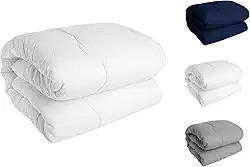 Edredom CASAL Algodao 200 FIOS Avulso Dupla face HOTEL POUSADA (BRANCO, SOLTEIRO)