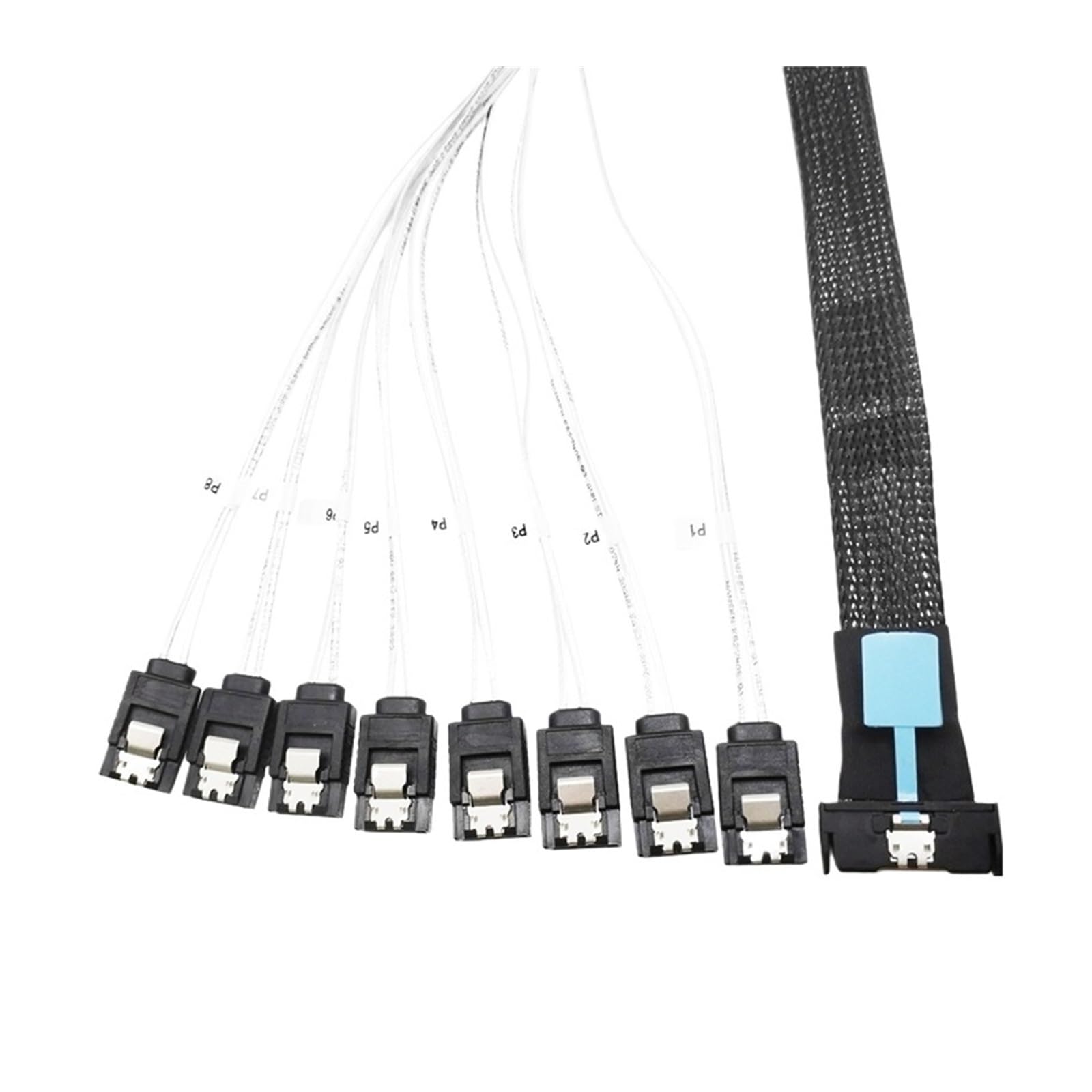 AEE9-0.5M PCI-E Slimline S*A*S SFF-8654 8I do 8X kabel do konwersji dysku twardego SFF-8654 74P na 8Xsata 7P przewód