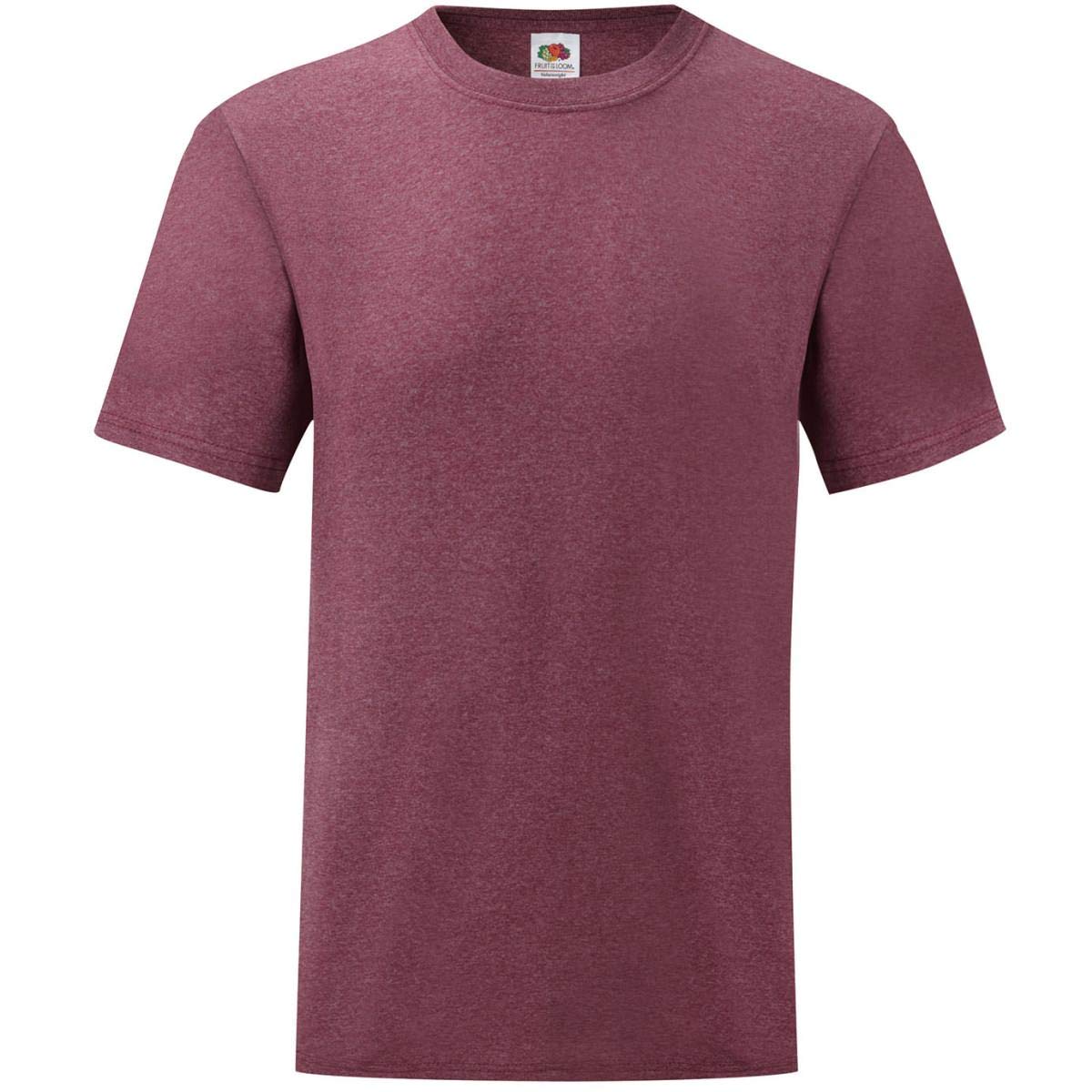 Fruit of the Loom Men's Original T Short Sleeve Crew Neck T-Shirt (Pack of 1), Burgundy mottled, XXL