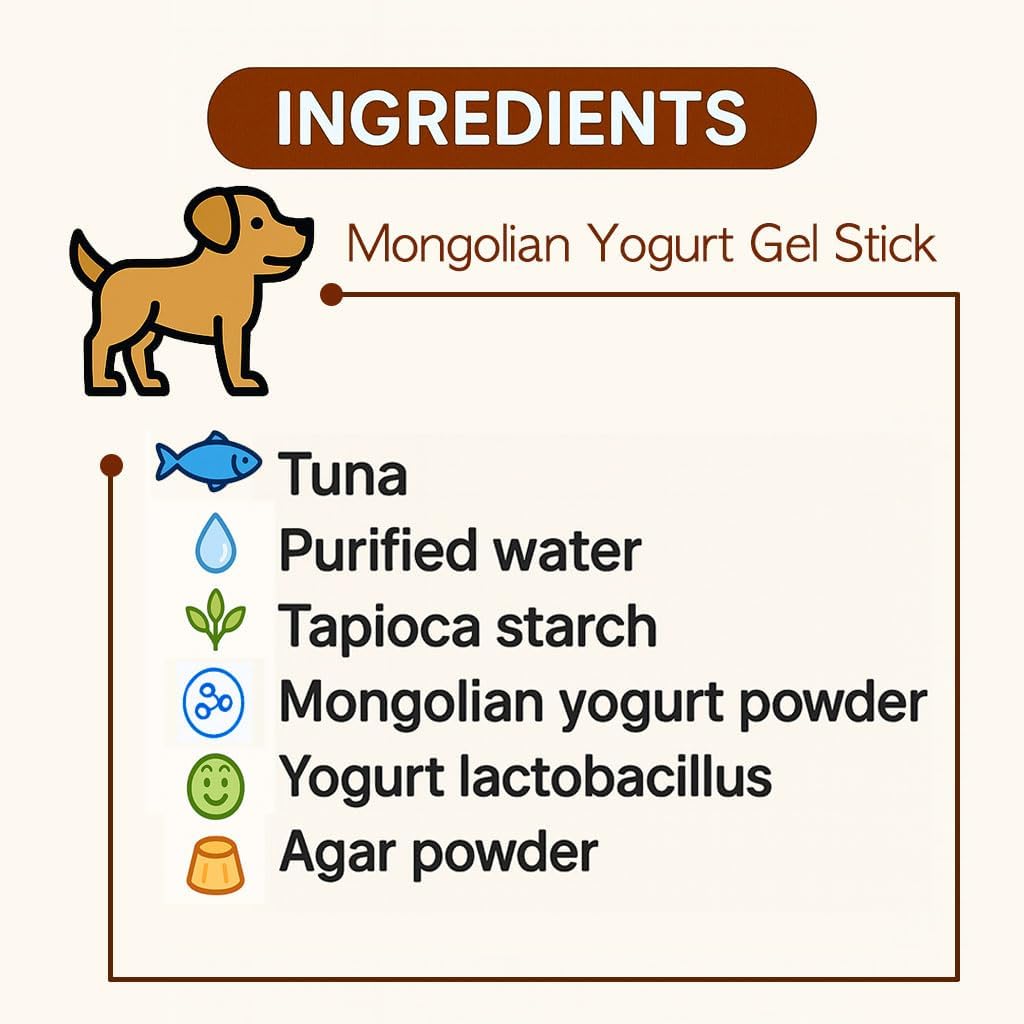 KI-You 2 in 1 Gel Stick Treats for Dogs & Cats : Mongolian Yogurt & Himalayan Yak Cheese, Clean Formula Variety Pack (Meal Topper & Pill Hider) 20 Pack