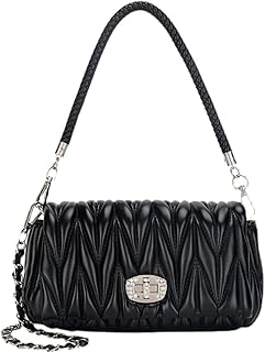 CEEKAY ショルダーバッグ 斜めがけ レディース ハンドバッグ ミニバッグ 小さめ シンプル 軽量 韓国風 鞄 カバン ポシェット ファッション雑貨 通勤 OL プレゼント チェーン ブラック