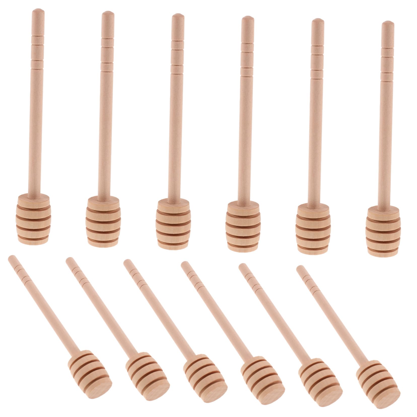 STOBAZA 12pcs Honey Sticks Wooden Honey Dropper Mini Honey Dipper Honey Wand Honey Server Spoon Mini Honey Drizzle Syrup Dippers Honey Dipper Stick Honey Spreader Jam Muddler re-usable