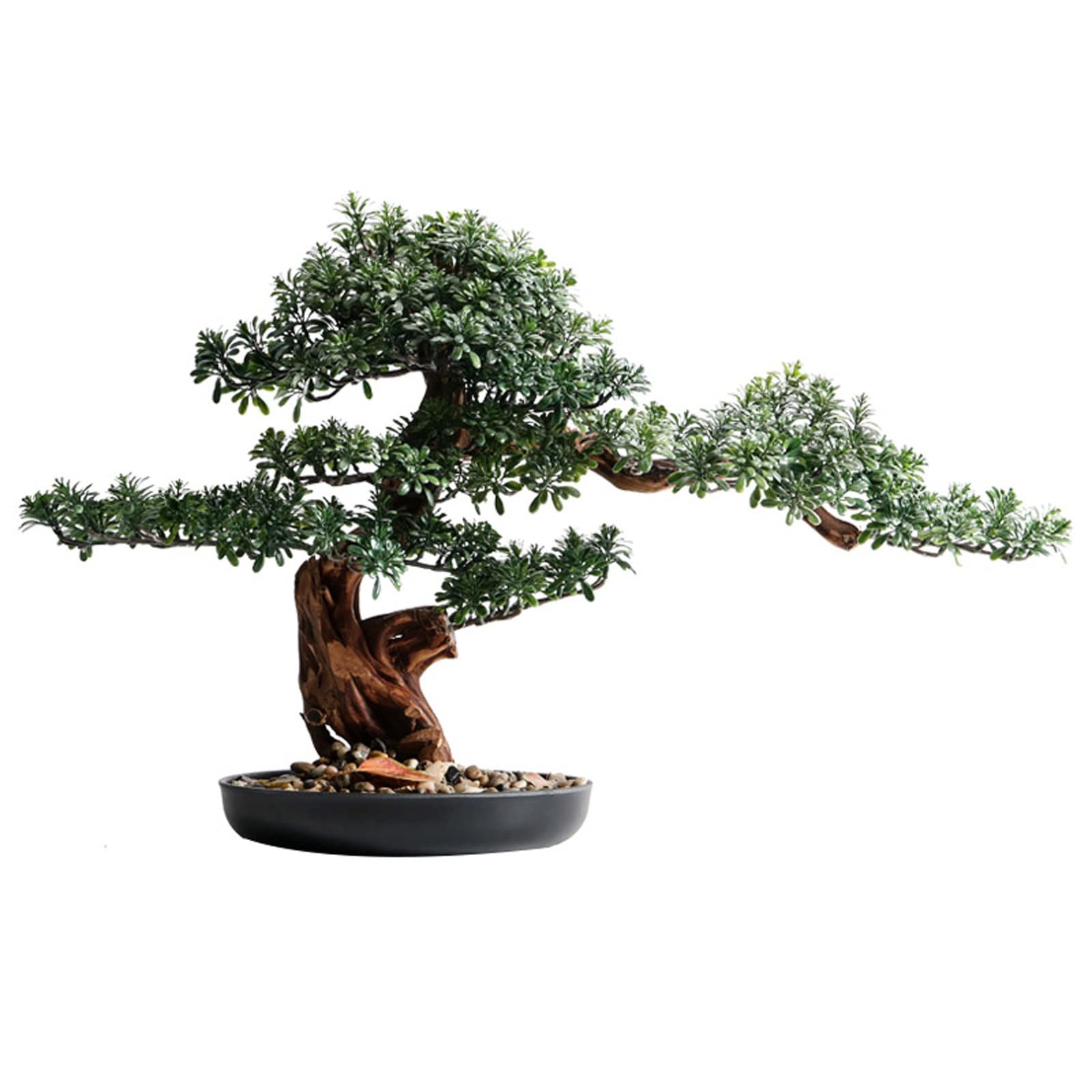IUokLU Tree Fake Plant Artificial Bonsai Tree, Faux Potted Plant Potted Faux House Plants, Lifelike Trunk and Leaves with Ceramics Pot Potted Tree Artificial