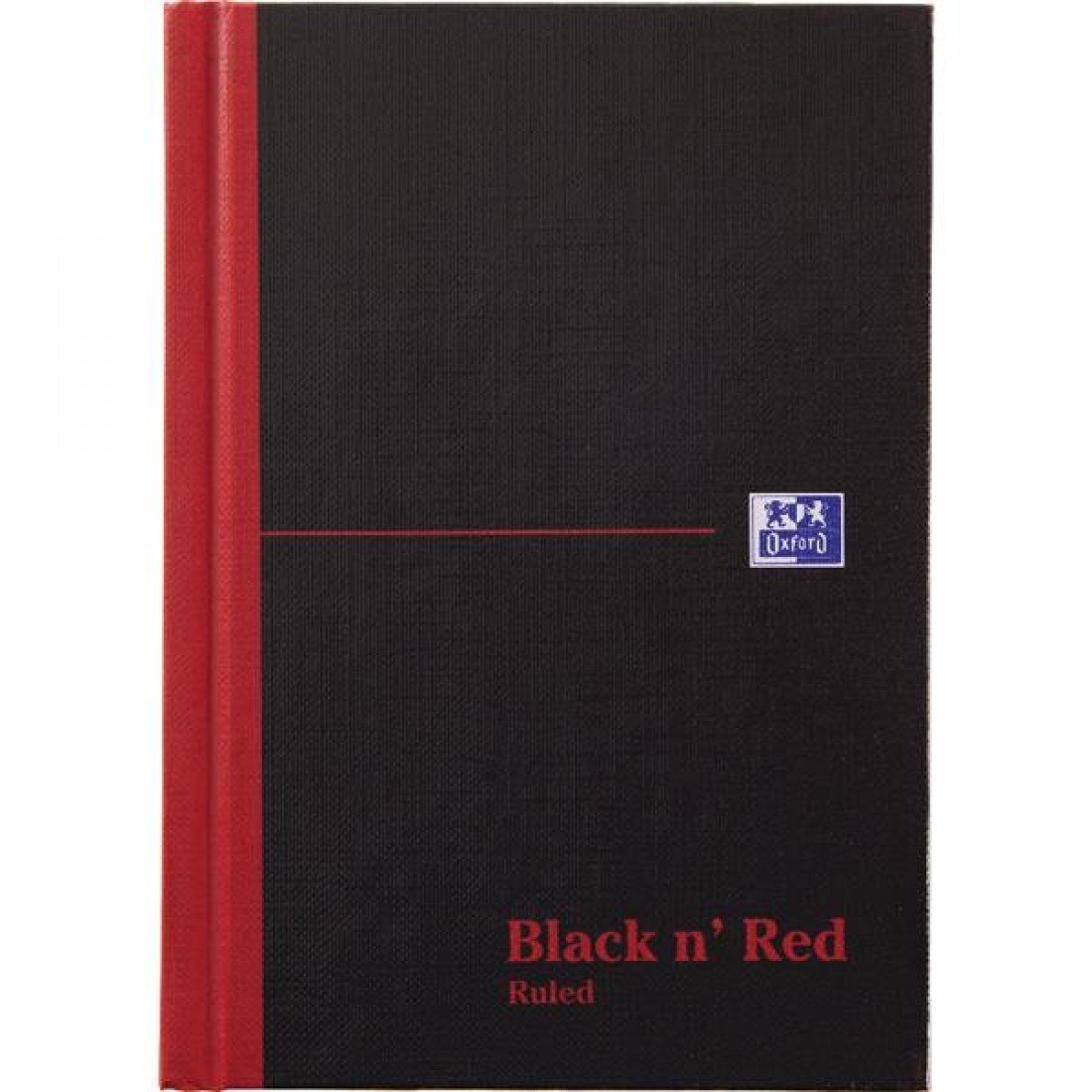 Oxford Black n' Red A6 Hardback Casebound Notebook Ruled 192 Page, 5 Notebooks
