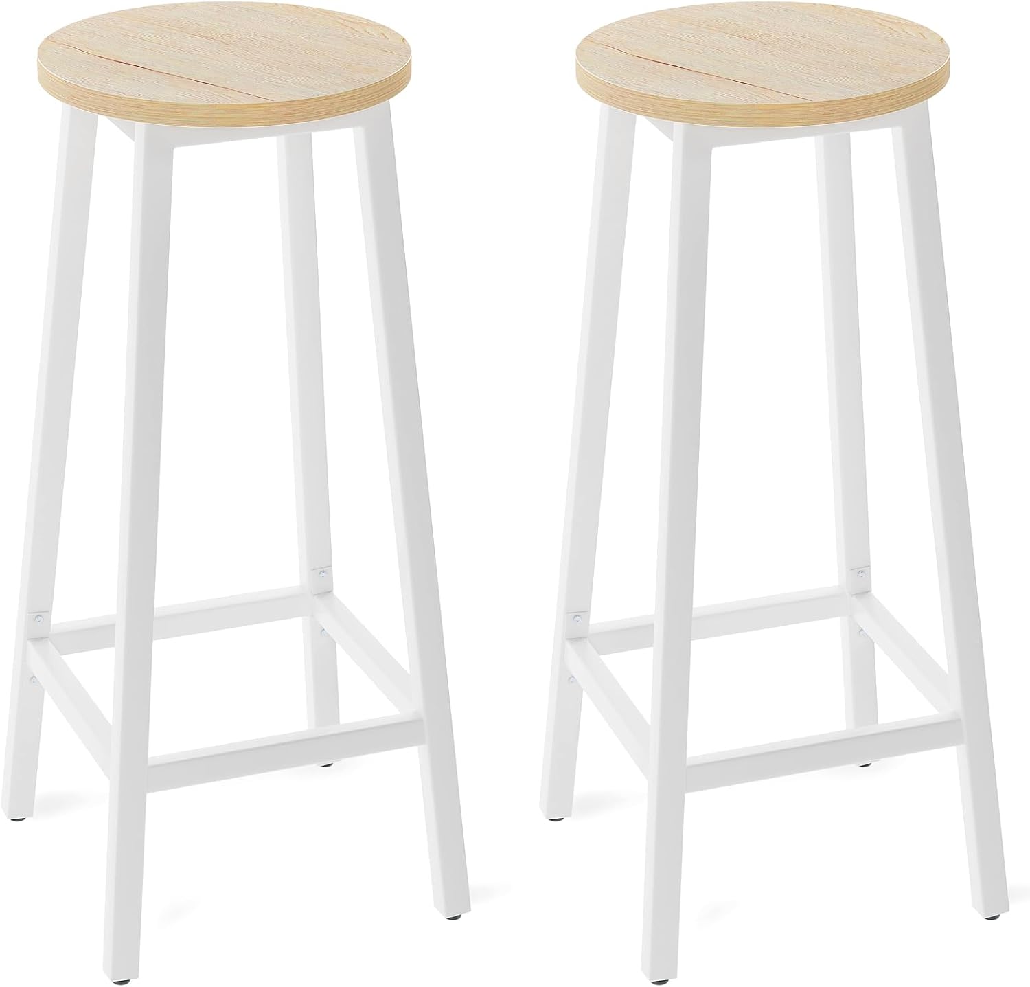 YMYNY Bar Stools Set of 2, Tall Breakfast Bar Stools with Footrest for