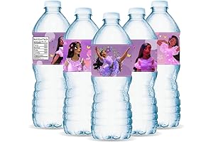 24PCS Water Bottle Labels for Isabella Encanto Birthday Party Supplies