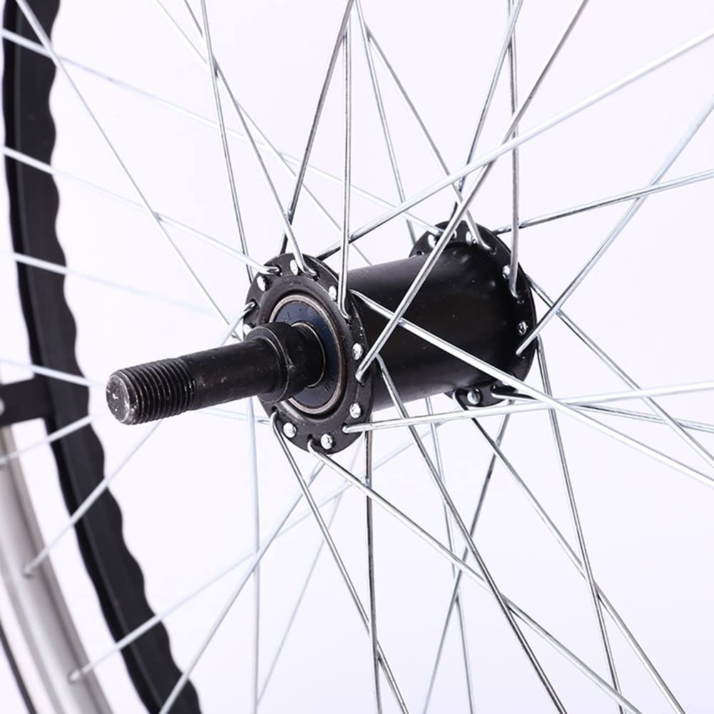 Ruedas de Repuesto para Silla de Ruedas de 24 Pulgadas, Rueda Trasera para Silla de Ruedas, Cubo de Aluminio, Rueda de neumático, rodamiento de 14 mm, Negro, 2 Piezas