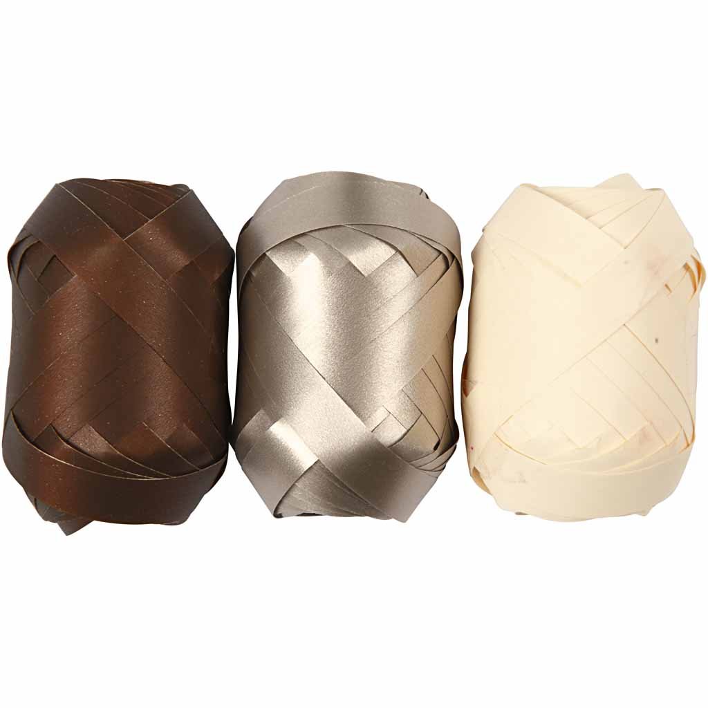 Vivi Gade 10 mm x 10 m Gift Ribbon, Pack of 3, Oslo Design