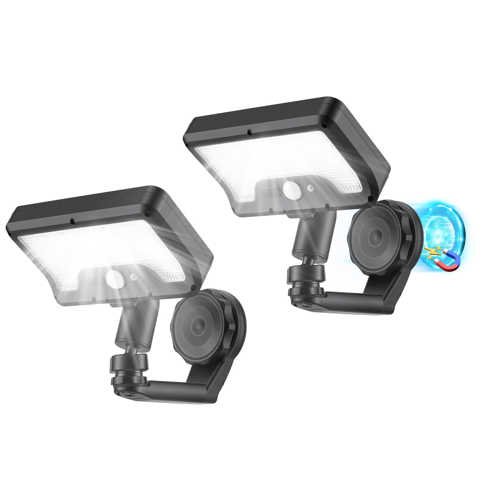 Dumenix Magnetic Solar Lights Outdoor Motion Sensor, 92 LED 270° Wide Angle Magnetic Solar Light, Solar Lights Outdoor Garde IP65 Waterproof Solar Outdoor Light for Yard Patio Fence Garden Garage
