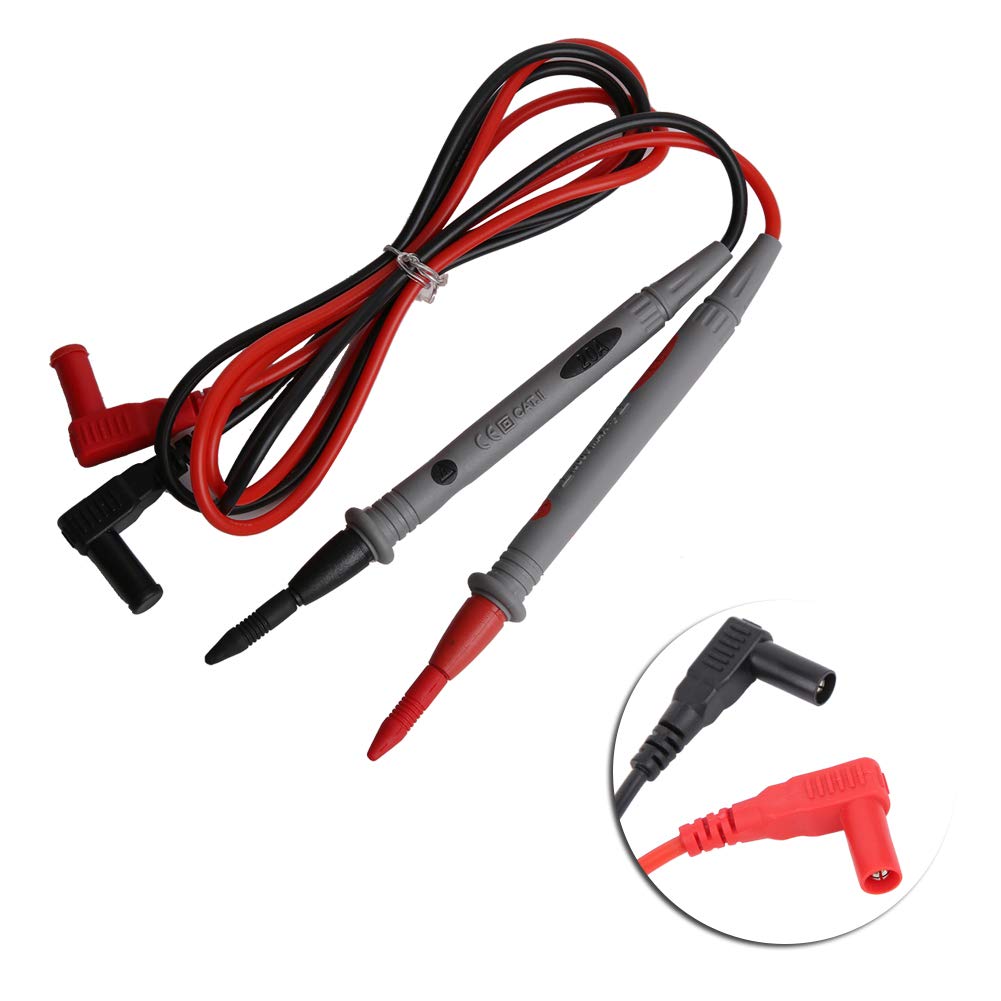 Nikou Puntali Tester Multimetro, 2 Pezzi AC/DC 1000V 20A Puntale per Test Multimetro in Silicone, Sonda di Prova, Elettronico Tester Misuratore Digitale Puntali Cavi per Elettricisti