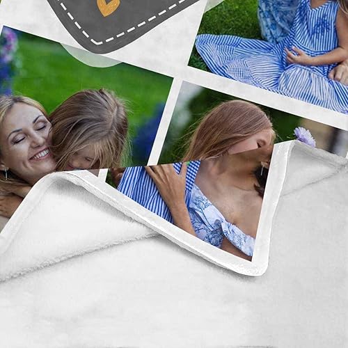 Vista 19 de Manta personalizada con texto fotográfico, manta personalizada para papá, manta con imagen personalizada para madre, padre, adultos, amigos, Design8