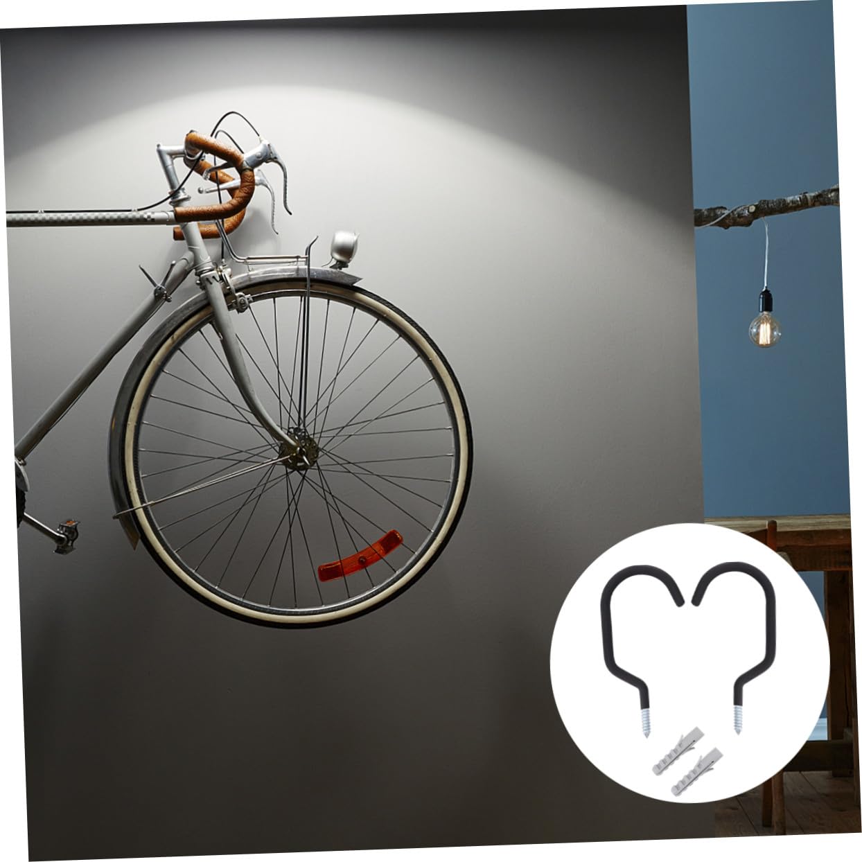 6 Stck. Fahrradhaken Schwerlast Metall Aufhängehaken mit Schrauben für Wandmontage Garage Fahrradaufhängung Stabile Halterung Einfache Installation Langlebig