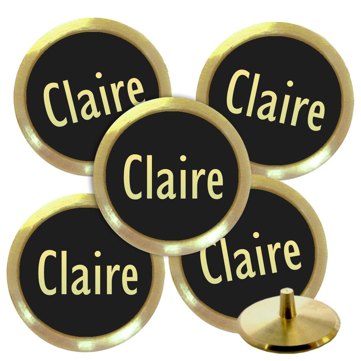 Best Impressions Personalised Solid Brass Golf Ball Markers (Claire) — image 1