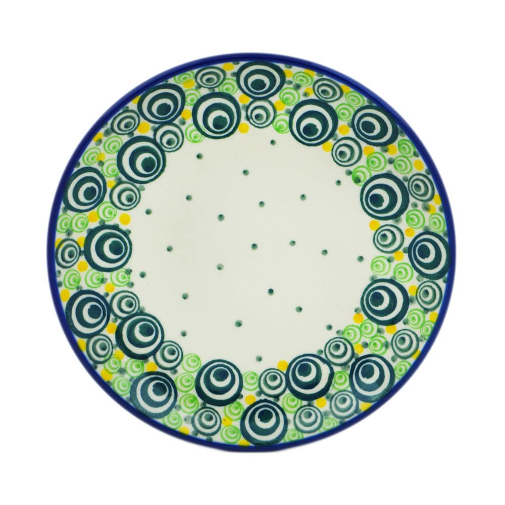 Polish Pottery Toast Plate made by Ceramika Artystyczna (Radiant Rounds Theme) + Certificate of Authenticity