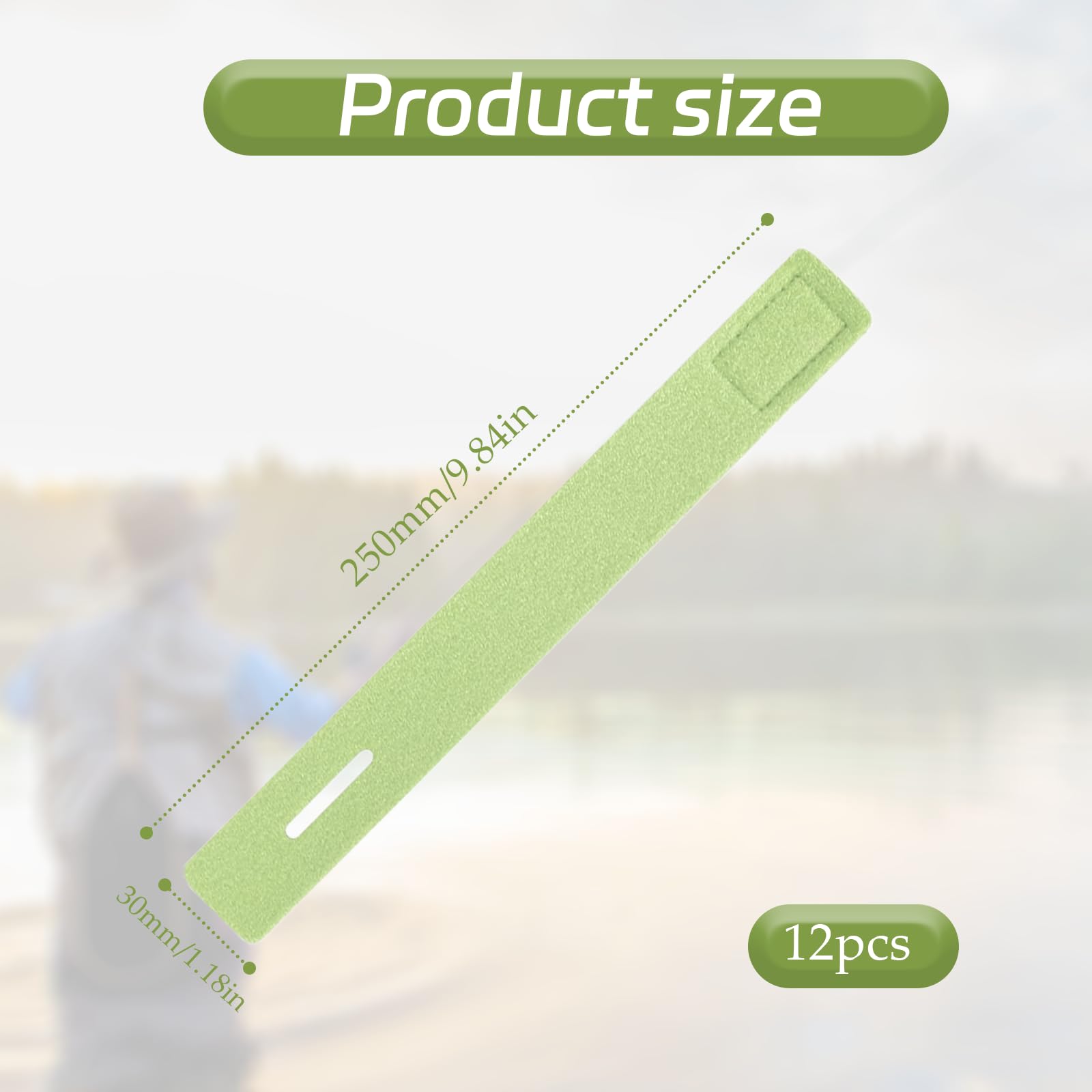 12Pcs Pole Elastics for Fishing Straps Adjustable Fishing Pole Elastic, Reusable Fishing Rod Straps - Image 2