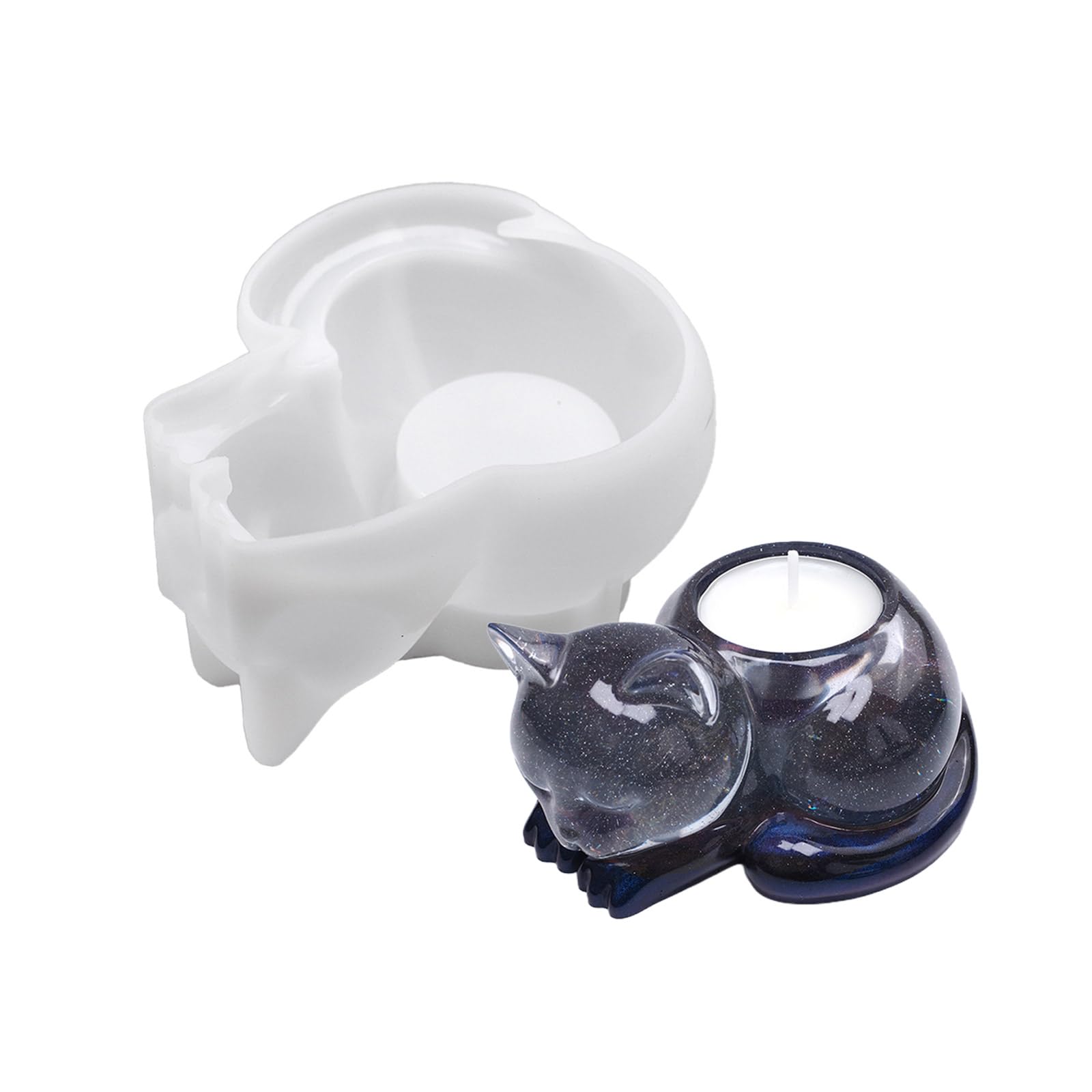 NEWFT Flexible Elastomer Craft Cast For Unique Puss Molded Jewelry Canisters And Flame Displays