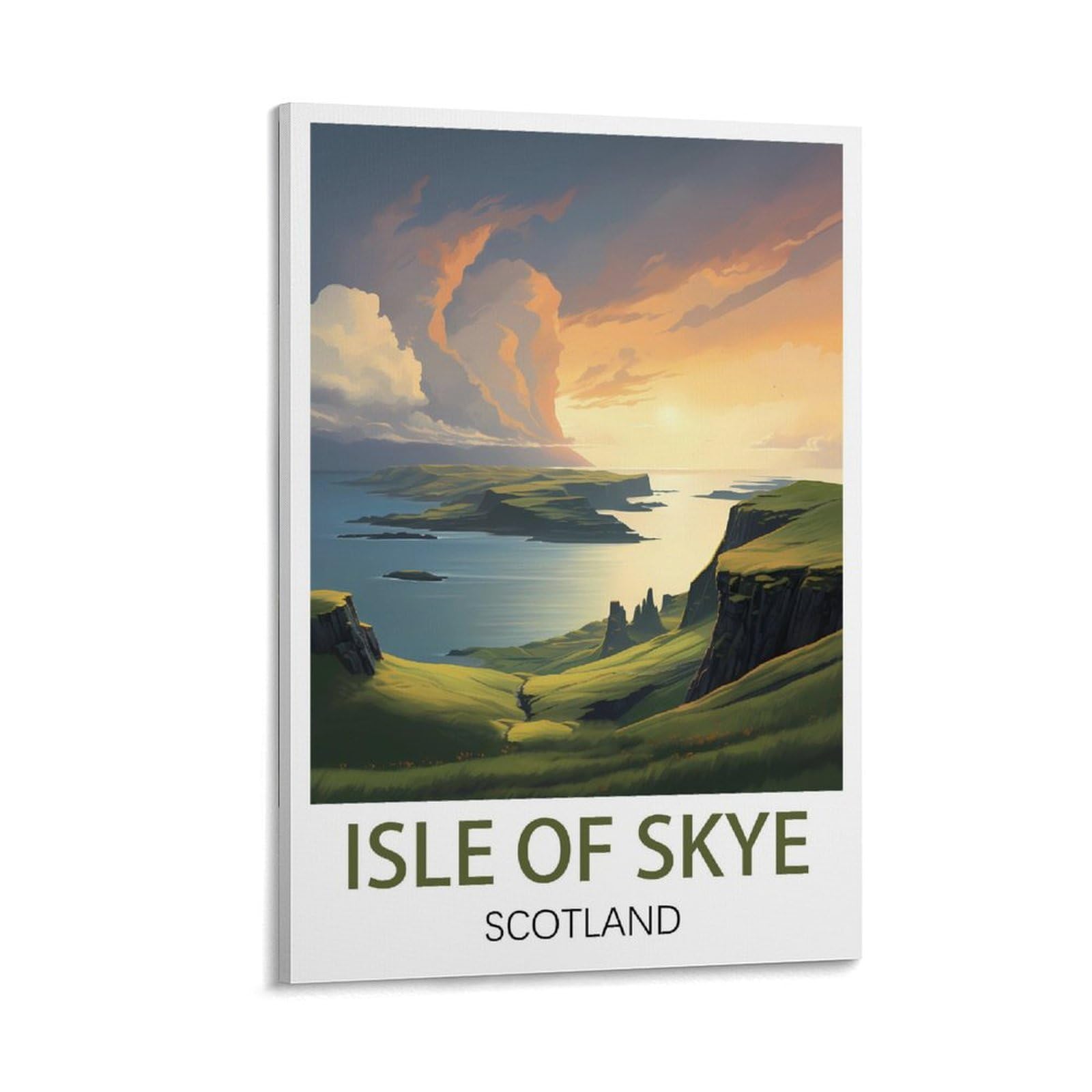 LOSNABO Isle of Skye Scotland Vintage Travel Posters 08x12inch(20x30cm) Canvas Wall Poster And Art Picture Print Modern Home Bedroom Decor