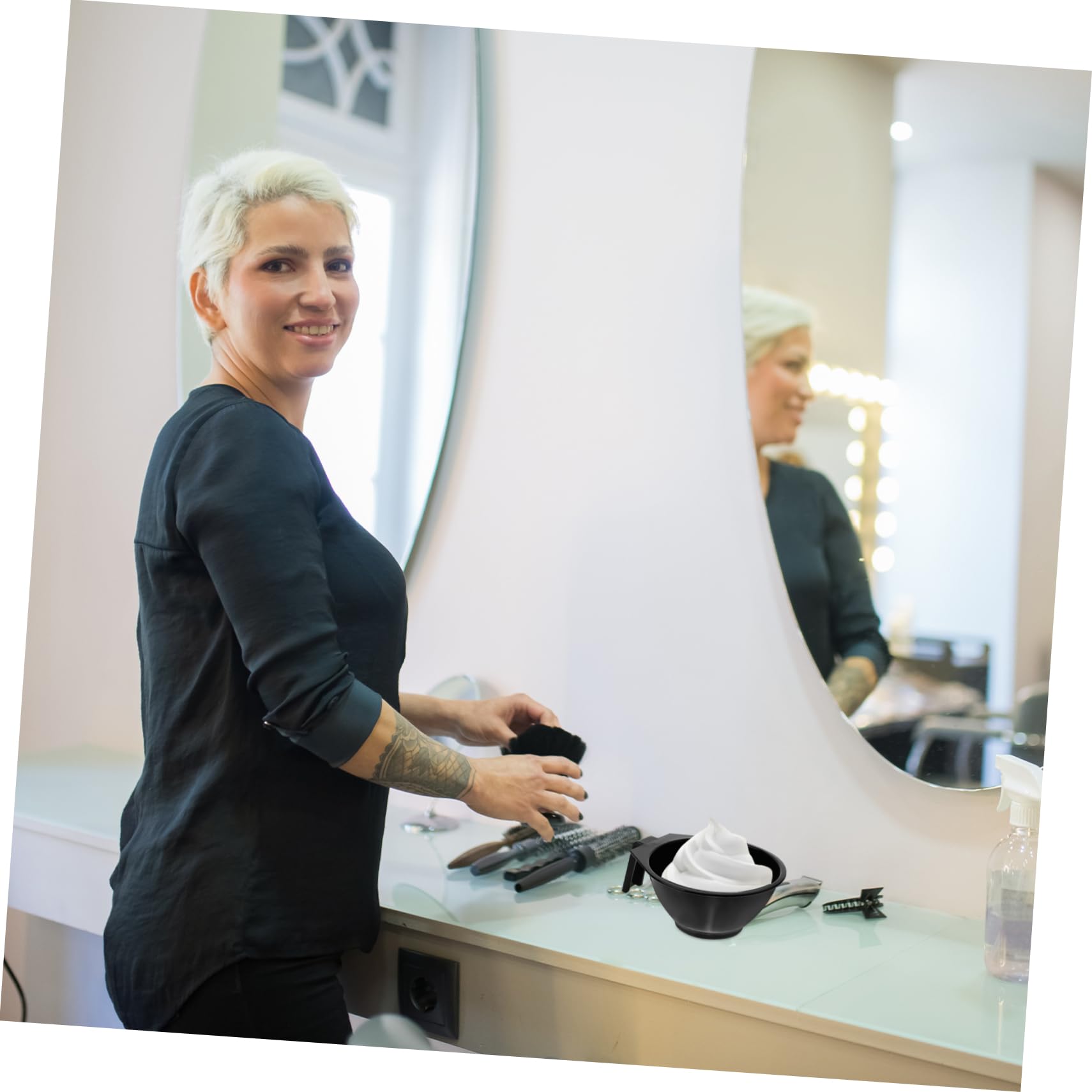 Beavorty 25 Stück Friseursalon Färbeschüssel Haarfärbe Halter Haarfärbe Werkzeuge Färbeschalen Haarfärbeschalen Haarfärbepinsel Friseursalon Schüssel Farbmischschüsseln Haarfärbe