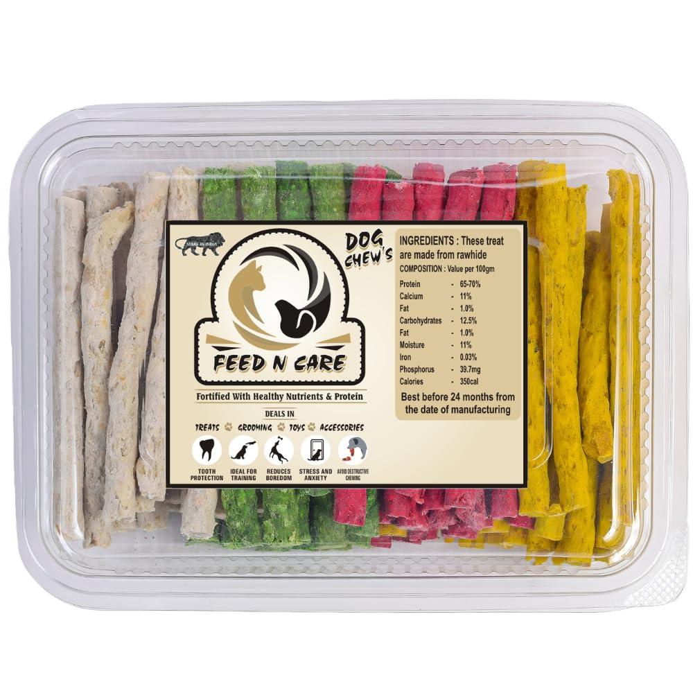 Feed N Care All Natural Ingredients Chew Stick Munchie for Dogs Mix Flavors Chew Sticks Munchy Treat Snacks for All Breed Dogs (Mix Flavour 1.8KG) (B0C4H7ZFNH) Amazon Price History, Amazon Price Tracker