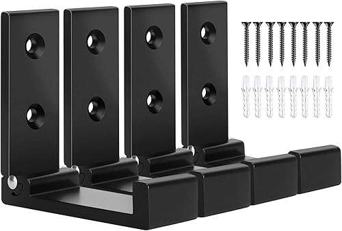 OHIYO Ganchos plegables para abrigos, 4 unidades, ganchos plegables para colgar abrigos, chaquetas, toallas, ganchos de pared resistentes de