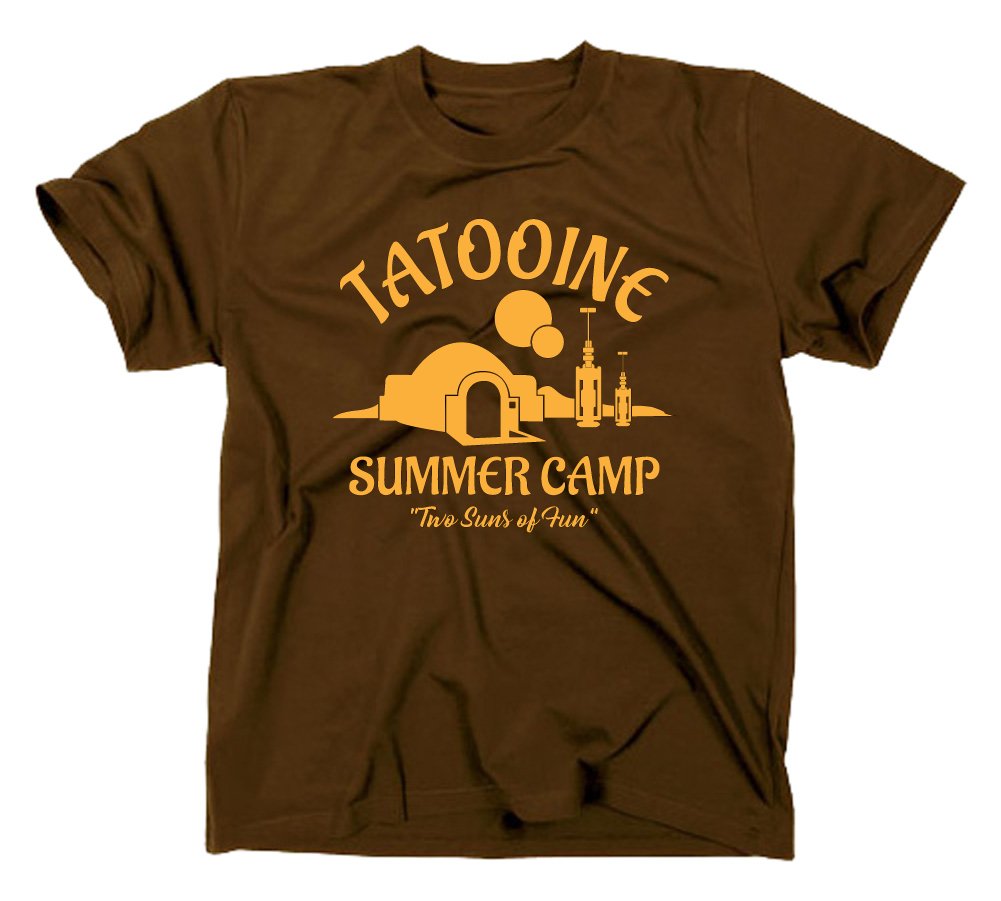 Styletex23 Men's Brown Tatooine Summer Camp T-Shirt, Xxl,