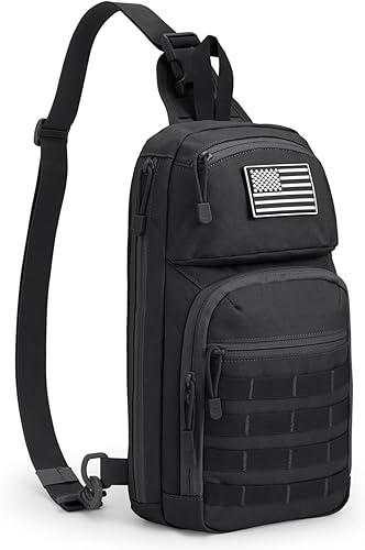 G4Free 10L Tactical EDC Sling Bag Mochila Militar Molle Pecho Hombro Asalto Pack para transporte oculto, Negro -, Mochilas Sling disponible en Yaxa Costa Rica