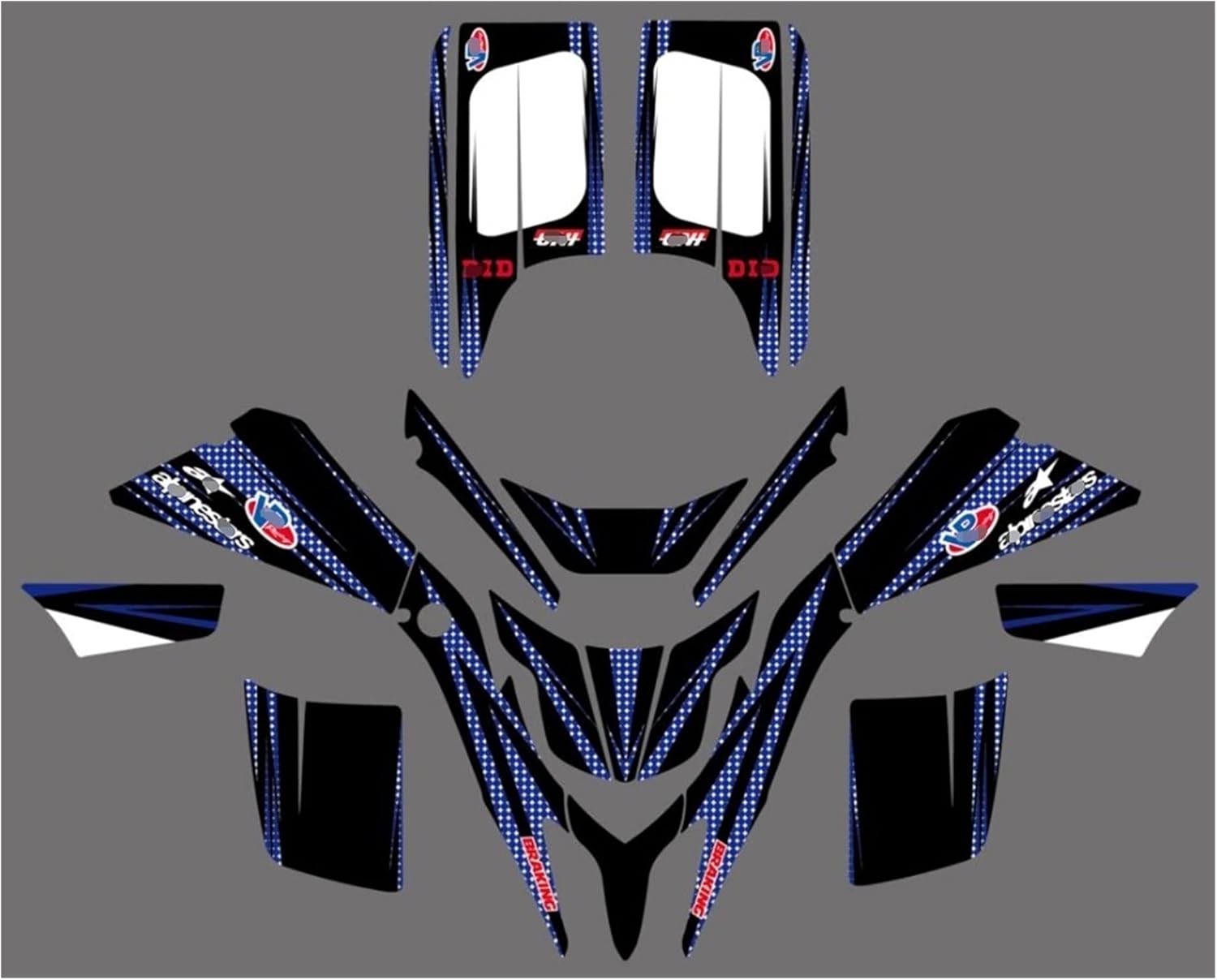 Amazon.com: SaditY ZHANGXI 5 Styles Motorcycle Team Graphic Background ...