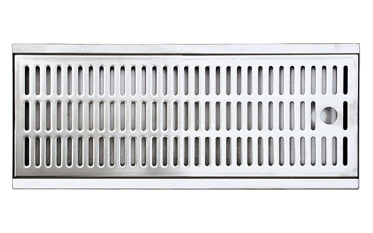 Tropfschale für Bars 440x275x27, Hochwertiges Edelstahl Tropfblech für Zapfanlagen und Theken, Perfekte Tropfschale zum Einlassen für Bierkühler und Bierzapfanlagen, Bar Drip Tray Premium