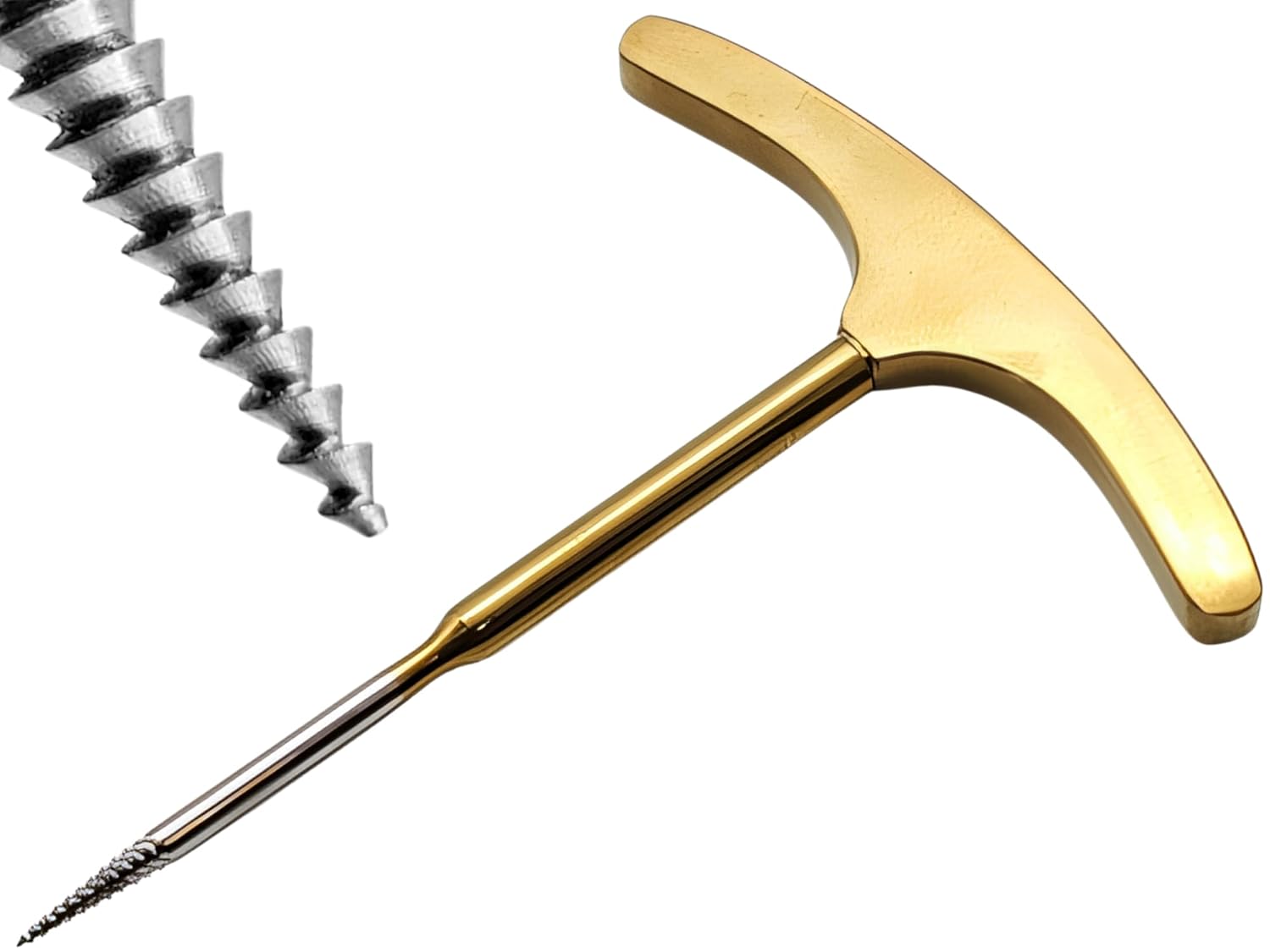 ARTMAN INSTRUMENTS Dental Root Extraction Screw Elevator for Front Roots- Ergonomic Handle Dental Tool for Oral Surgery, Tooth Extraction, Implantology, and Endodontic